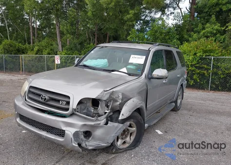 2002 Toyota Sequoia Sr5 V8 из США, поврежденный, VIN 5TDZT34A52S114403